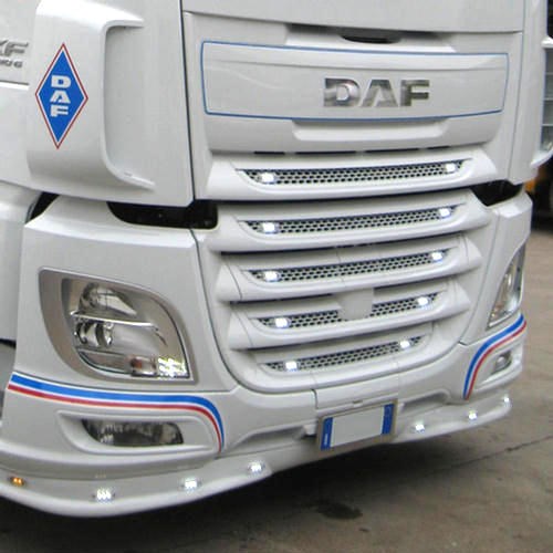 2x Neon 12/24V Luci Ingombro Fanalini Rosso Giallo Cornetto Per Camion Rimorchi