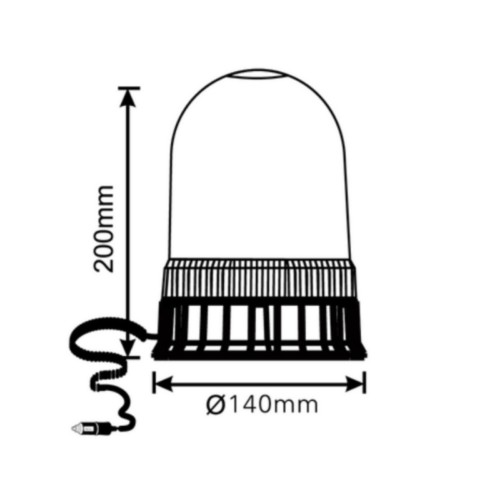 Lampeggiante LED Arancione Alto
