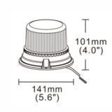 Lampeggiante LED Arancione 140mm