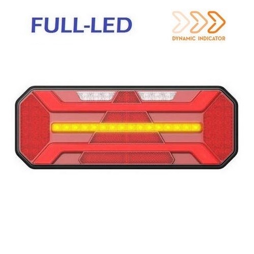 Fanale Posteriore Full-LED SX per Rimorchio con Freccia Dinamica 350mm  12V/24V Omologato