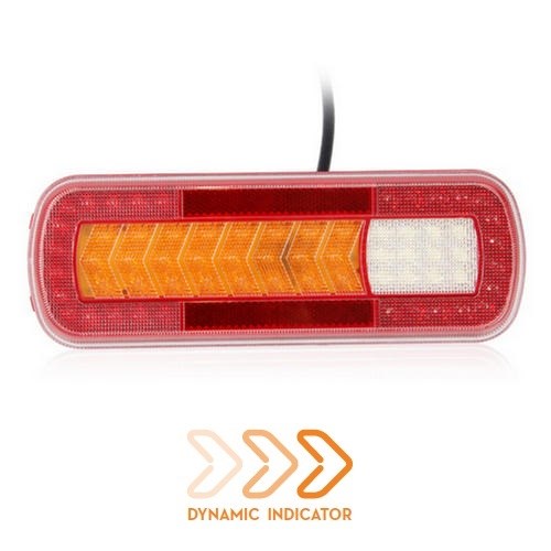 Fanale Posteriore Full-LED DX con Freccia Dinamica 12V/24V Omologato